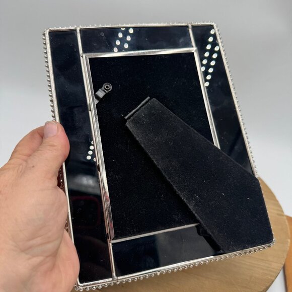 Sak’s fifth Avenue leopard print glass picture frame 4 x 6 leopard print silver - Picture 4 of 6